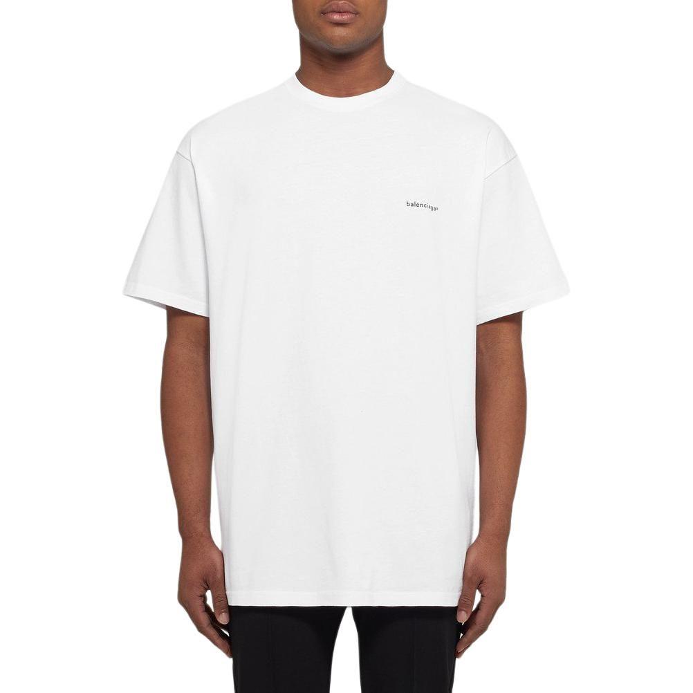 Balenciaga Хлопковая футболка Regular Fit с принтом маленького логотипа 556151TYK289000