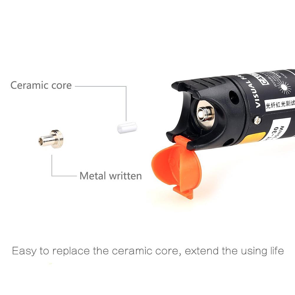 30mW 30km Visual Fault Locator Fiber Optic Cable Tester Red Light Pen Red Laser Cable Detector Telecommunication Testing Tool