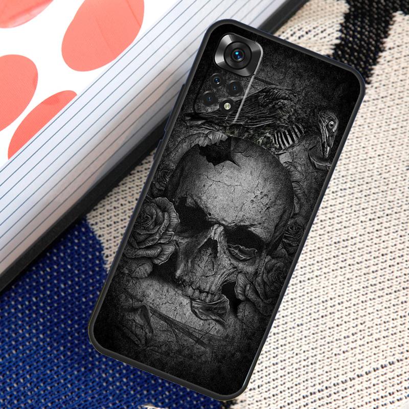 Gothic Fashion Skull Case For Xiaomi Redmi Note 12 8 9 10 11 Pro 9S 10S 11S 8T Redmi 10 12C 9C 10A 10C Coque
