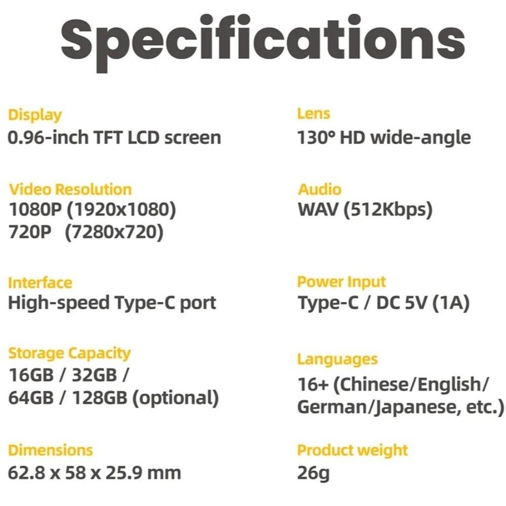 Прозрачный брелок Камера-большой палец Мини с записью видео 1080P HD Подвеска для рюкзака Цифровая камера CCD Камера для активного отдыха