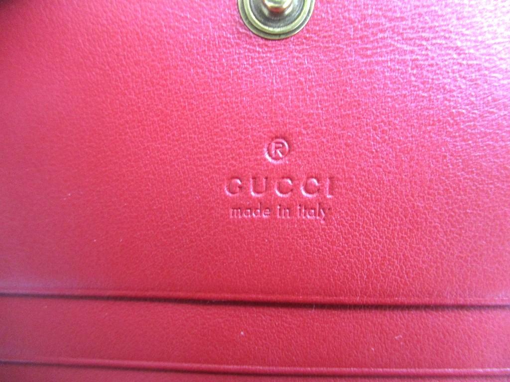 Оригинальный кошелек GUCCI GG Marmont из красной кожи, складной, компактный, #b272. Открытая коробка