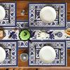 Artoid Mode Talavera Tiles Floral Phoenix Fiesta Mexican Placemats Set of 6, 12x18 Inch Seasonal Fall Holiday Table Mats for Party Kitchen Dining