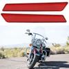 2 Reflector Stickers Reflective Decals Reflective Stickers Waterproof Safety Warning Stickers for Touring FLT FLHT 2014-2017 (Red)