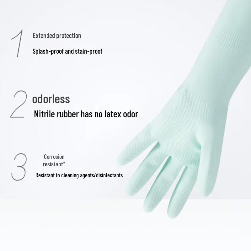 Miaojie Odorless Extended Nitrile Gloves