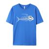 Fish Skeleton Bones Custom Plain Funny Luxury Designer T-Shirts Cotton T Shirt For Men Party Tee Shirts