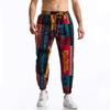 Spring and Summer Men's Linen Cotton Printed Casual Pants