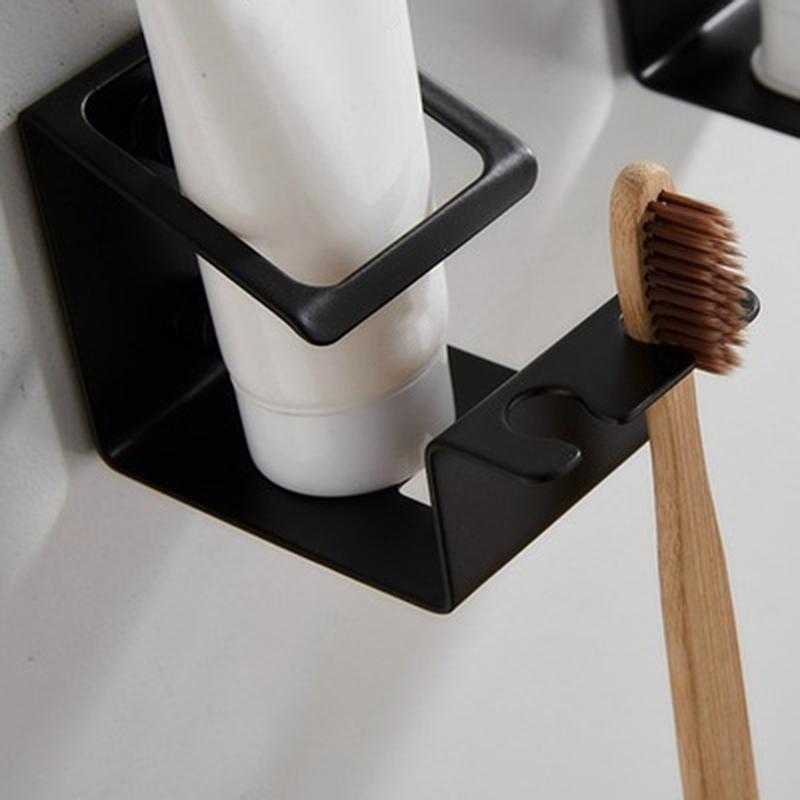 Wall-mounted Toothbrush Rack Toothpaste Holder Storage Rack Bathroom Supplies Space Saving Storage Rack Bathroom Accessories