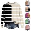 Women's Fashion Casual Long Sleeve Printed Round Neck Woolen Knit Pullover Top