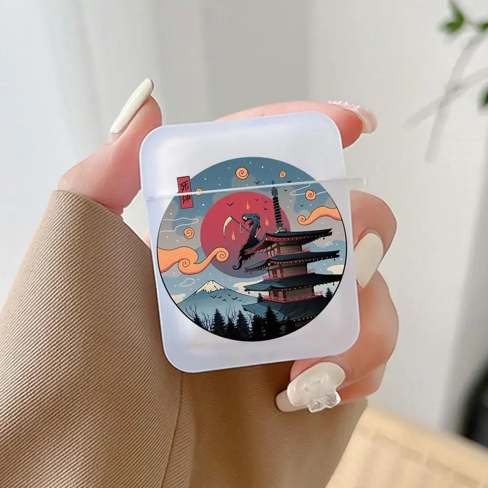 Япония Большая волна у Канагавы Чехол для наушников для Airpods 4-го 3-го Pro 3 2 Чехлы для Airpod 2 3 1 Защитный аксессуар Оболочка