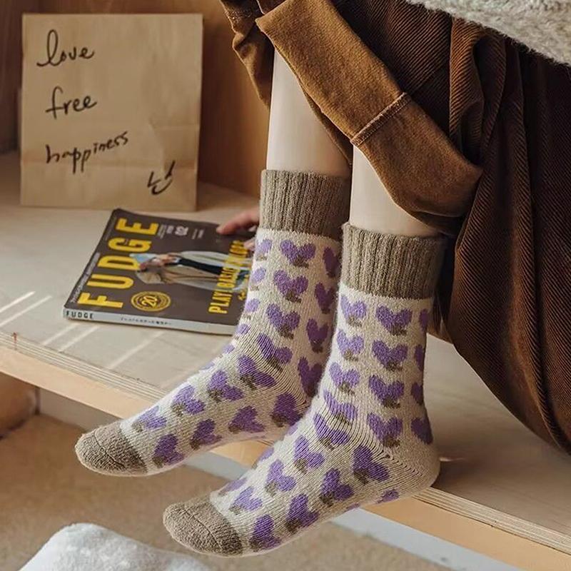 Women'S Socks Winter Warm Resistant Floor Sock Breathable Comfortable Soft Middle Sock Sleep Sox