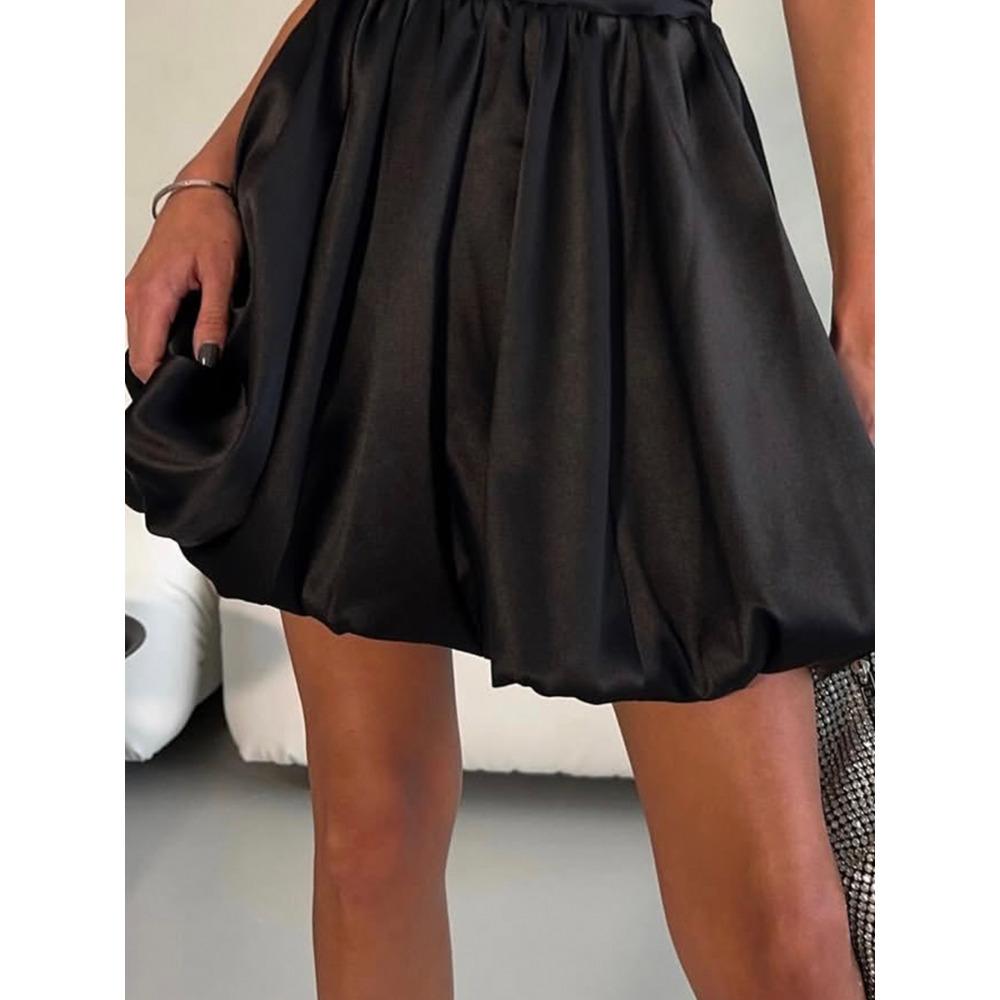 Hirisionsan А-силуэт весна-лето атласная юбка женская клетчатая женская одежда 2025 новые повседневные элегантные мини-юбки с высокой талией Y2k