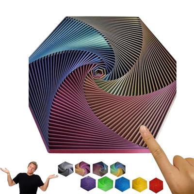 Фрактальный гексагон для fidget-терапии, 3D-печать, игрушки-антистресс для детей и взрослых, инструмент для осознанной медитации
