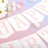 Happy Birthday Bow Girl Banner - Bow 1st Birthday Decoration,Pink First Bow Happy Birthday Banner,Girl First birthday Party Decor