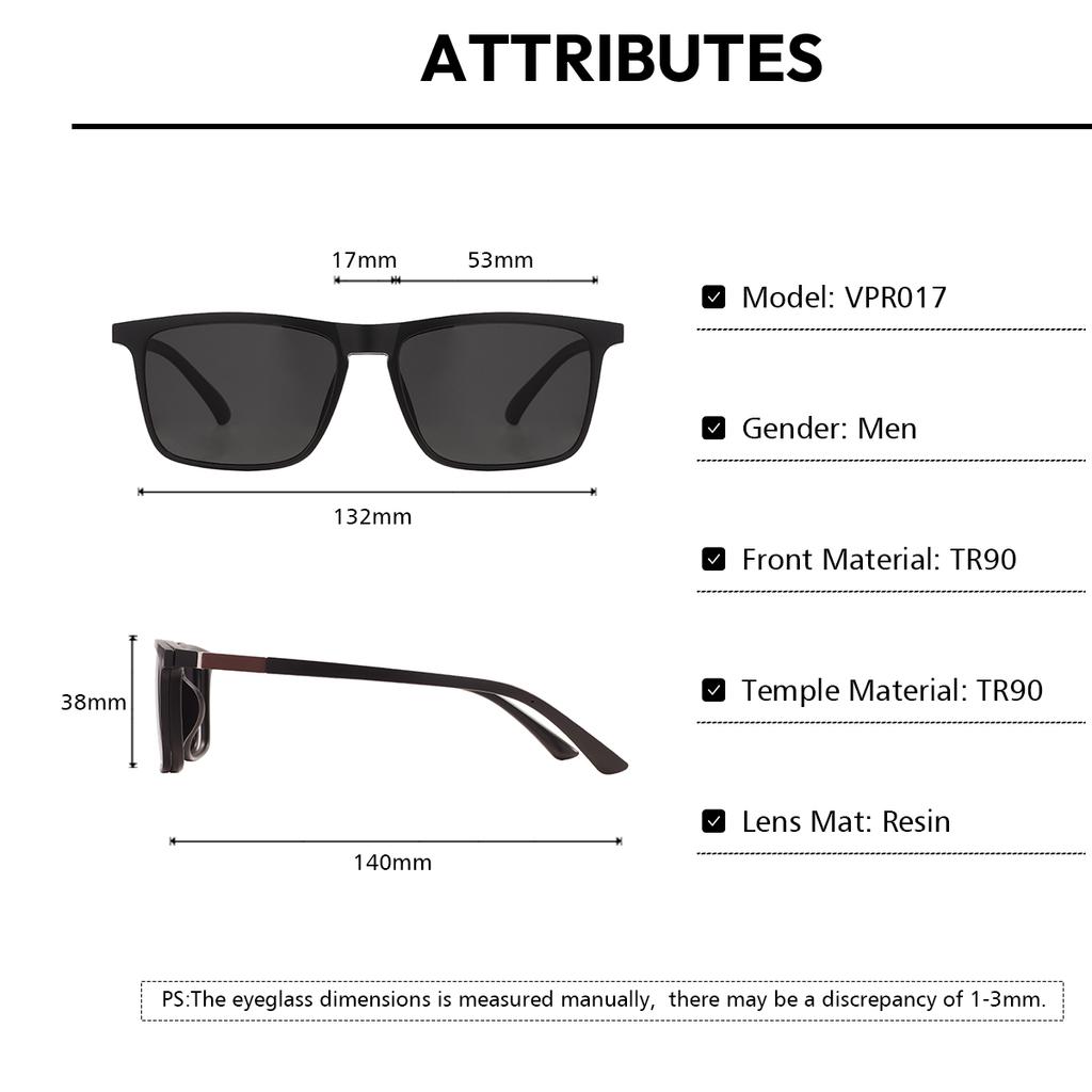 Солнцезащитные очки 3 в 1 с поляризацией для мужчин и женщин, магнитная накладка, рецептурные очки, ночное видение, для вождения, оптические магнитные накладки, очки