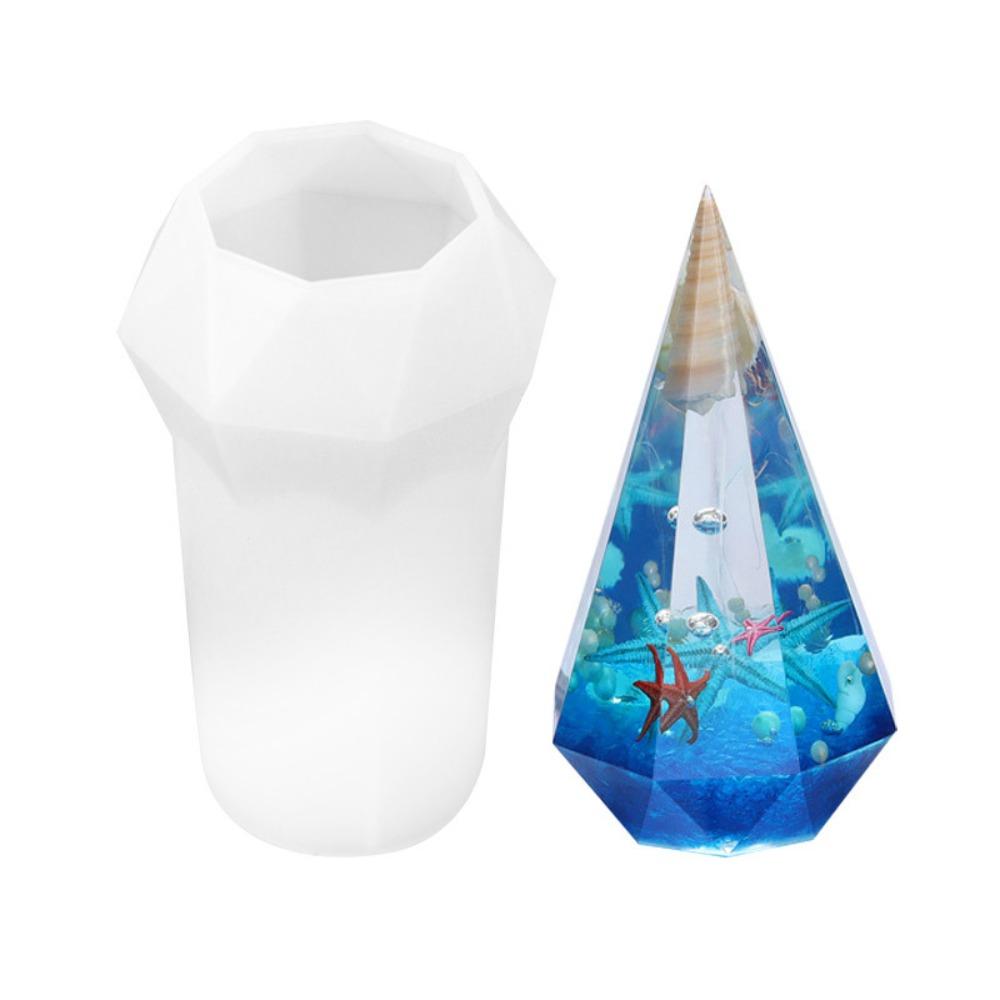 Diamond Shaped Faceted Silicone Resin Mold Ring Holder Molds Valentine's Day
