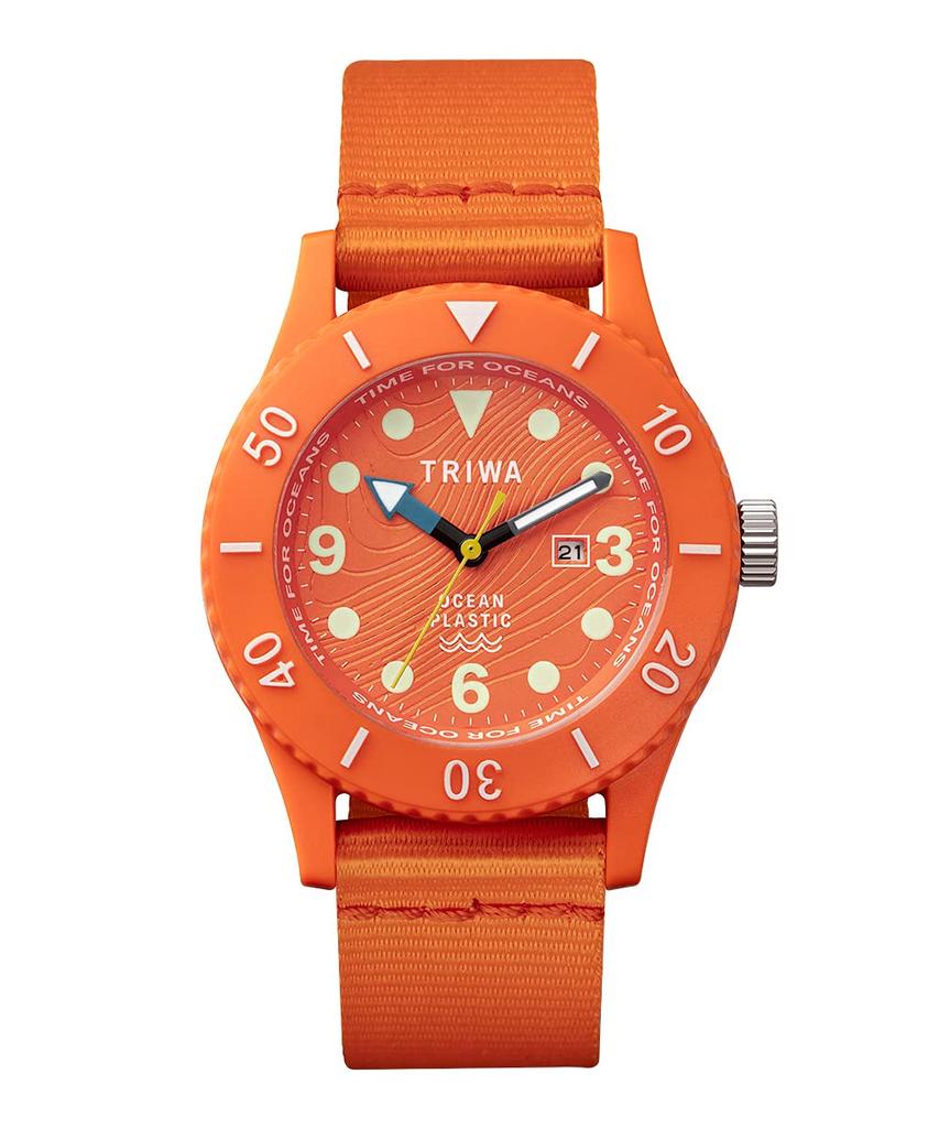 Время для Океанов Submariner Оранжевый TIME FOR OCEANS SUBMARINER NEMO Официально Шведский Скандинавский Ремешок из Переработанного Нейлона TRIWA/TRIWA Мужские и Женские