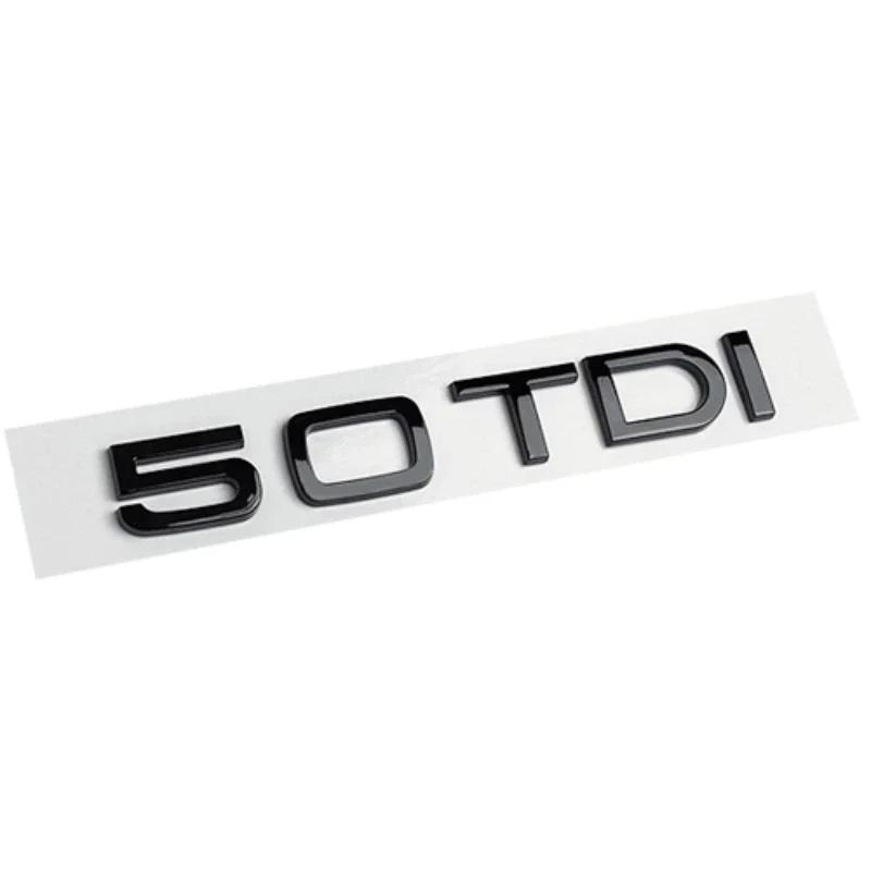 For Audi 4Ring Logo ABS Black Car Hood Front Grill Emblem Rear Trunk Badge A6 Quattro Sline 50TDI Emblem Car Accessories