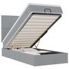 VidaXL Cadre de lit ottoman et matelas gris clair 90x200 cm tissu, cadre de lit, cadre de lit rembourré, cadre de lit 3313043