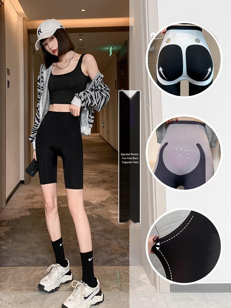 Женские леггинсы для йоги с высокой талией и контролем живота - Летние и весенние бархатные в стиле Барби