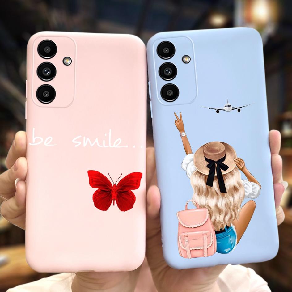 Для Samsung A14 5G 2023 Чехол Милый Желтый Утенок Кот Мультяшный Funda Для Samsung Galaxy A14 SM-A145F SM-A146B Чехол для Телефона A 14 Etui