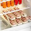 2/1pcs Automatic Rolling Egg Tray Refrigerator Storage Box Egg Container Egg Splitter Kitchen Egg Storage Boxes
