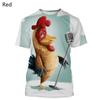 Новая модная мужская футболка унисекс с 3D принтом курицы и принтом курицы, мужская футболка с уличной одеждой, футболка с круглым вырезом и короткими рукавами