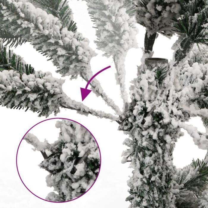 VidaXL Sapin de Noël artificiel à charnières avec neige floquée 150 cm 357792