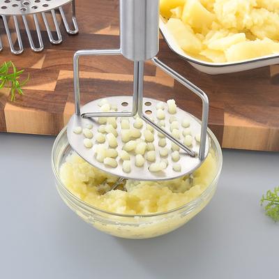 Пресс для картофеля из нержавеющей стали Кухонный уплотнитель для картофельного пюре Двухслойный измельчитель для картофельного пюре Кухонный пресс для картофельного пюре
