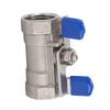 12in NPT DN15 Ball Valve 304 Stainless Steel Female Thread Pipe Fitting Valve with Butterfly
