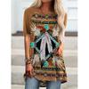 Western Aztec Ethnic Style 3D Print T-shirt Women Streetwear Short Sleeve T Shirts Y2K Tops Woman Tunic Tee Oversized Clothing