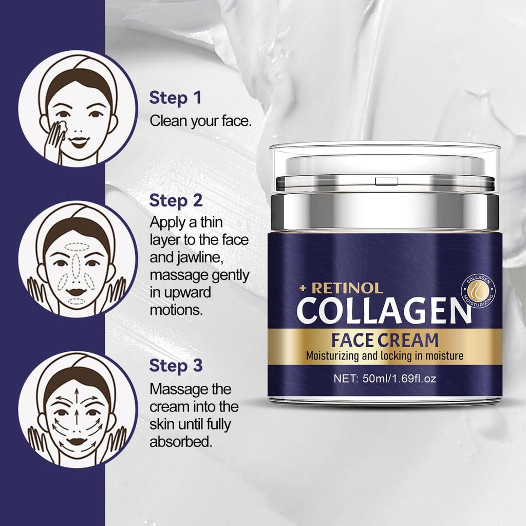 Коллагеновый крем для лица с ретинолом и гиалуроновой кислотой Дневной и ночной увлажняющий крем для лица против старения Увлажняющий лосьон для лица