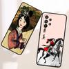 Аниме Девушка Мулан Крутой Для Samsung A53 A52 A33 A32 A51 A71 A21S A13 A73 A50 A22 A23 A03 A72 A54 A12 5G Черный TPU Чехол Для Телефона