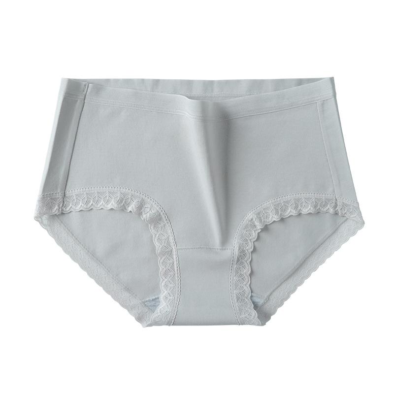 Женские новые простые и удобные хлопковые антибактериальные трусы-слипы на средней посадке для весны и осени