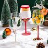 Hand-Painted Christmas Tree Snowman Glass Goblet Red Wine Glass Coffee Cups Christmas Theme Pattern Home Glass Cup Xmas Gifts