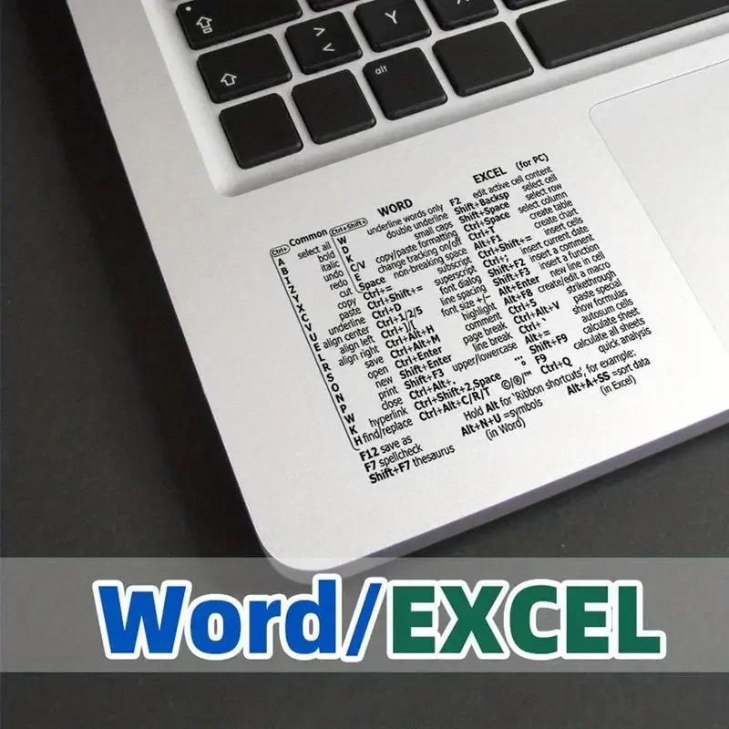 Laptop Computer Keyboard Shortcut Reference Sticker Universal Decorative Study Guide for Home Office Programmer Productivity