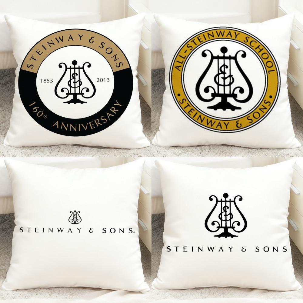 brand S-Steinway & S-Sons Cushion Cover Comfortable Reversible Pillow Cover Ideal for Car Sofa Bedroom & Beyond