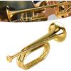 Bugle Cavalry Trumpet Brass Instrument, Military Easy to Play Trumpet C Key Brass Trumpet with Mouthpiece, Trumpet Brass Blowing Old Copper for