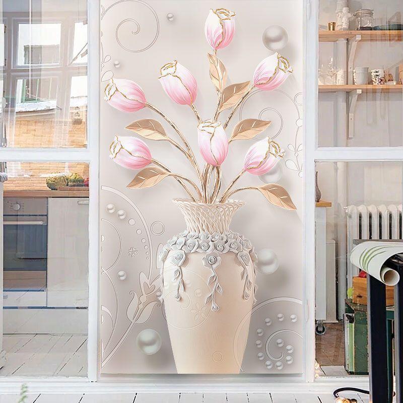 Наклейки на стекло для ванной комнаты, полупрозрачная непрозрачная антипрозрачная затемняющая стеклянная пленка для балконного окна, матовая противоскользящая пленка