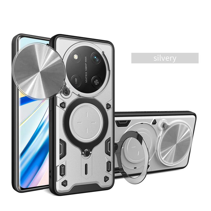 Чехол-броня для Honor Magic7 Lite с автомобильным магнитным держателем, кольцом-подставкой, задняя крышка для Magic 7 Lite, противоударный, с защитой сдвижной камеры, Funda