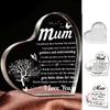 Mum Heart-Shaped Block Acrylic Plaque Birthday Mothers Day Present For Mum Mummy