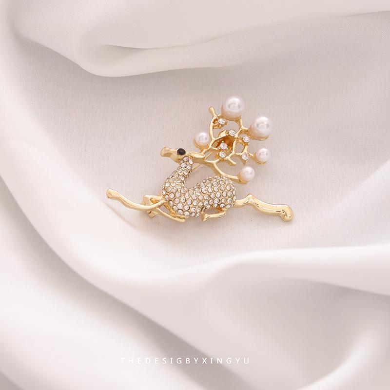 Элегантная брошь в виде золотого жемчужного колоса: Универсальный, Высококлассный Аксессуар для Женщин