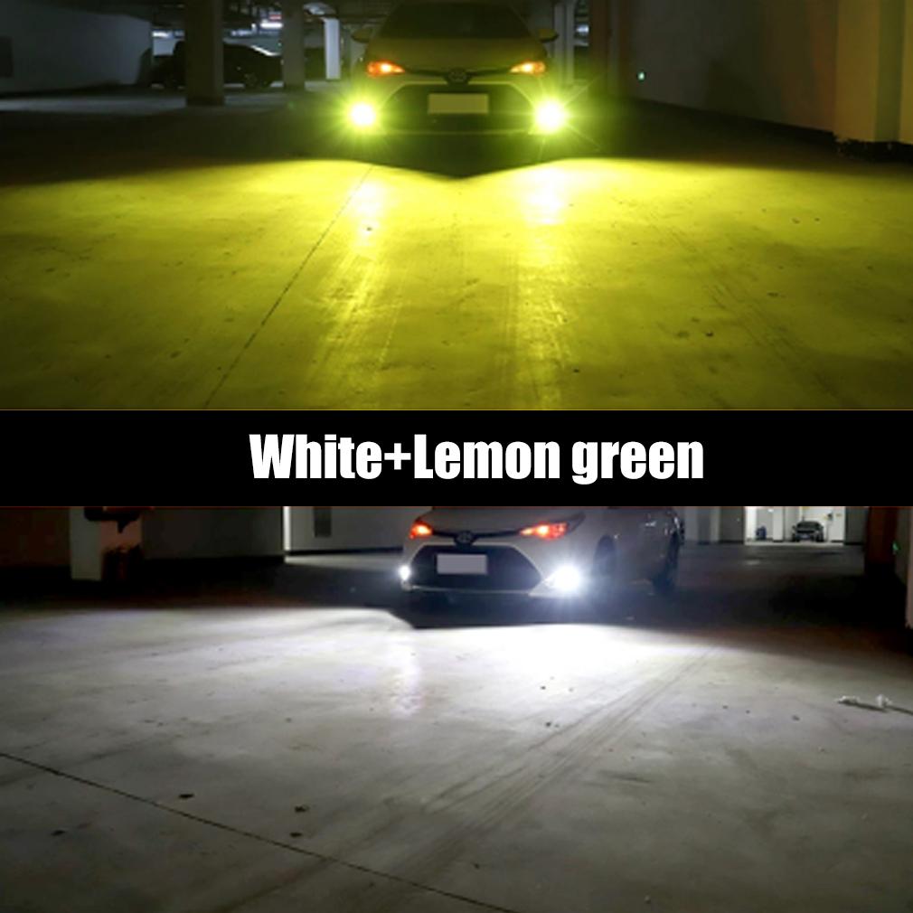 2шт двухцветные светодиодные противотуманные фары H11 H8 H9 H16(Япония) 9006 HB4 9005 HB3 LED CSP Автомобильные DRL Дальние фары 60W 15000LM Автоматические дневные ходовые огни