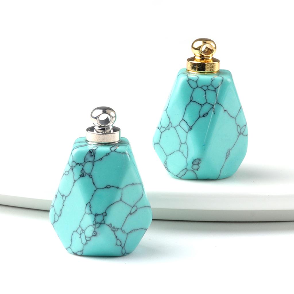 1 шт. подвеска с целебным кристаллом, натуральный камень, кварц, драгоценный камень, женский диффузор для эфирного масла, ювелирные изделия, подарок «сделай сам», 25x23 мм