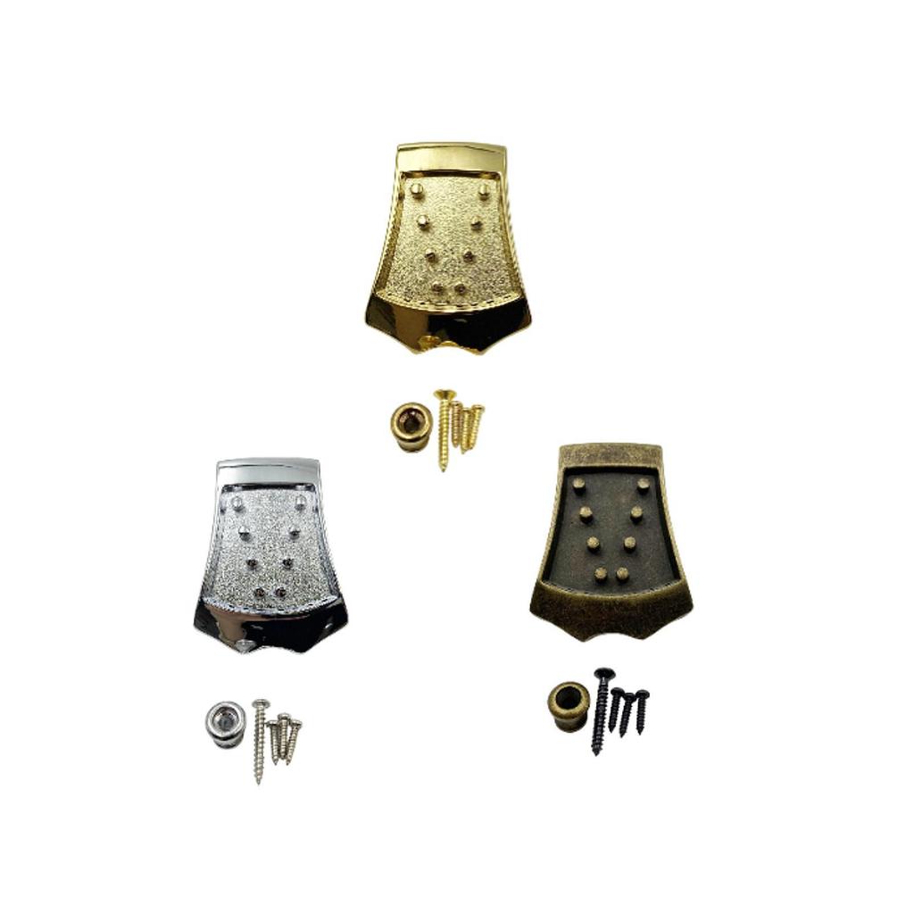 Mandolin Tailpiece Sturdy Replacement with 4 Mounting Screws Tailpiece Mandolins Part Replacement for 8 String Mandolins Guitar