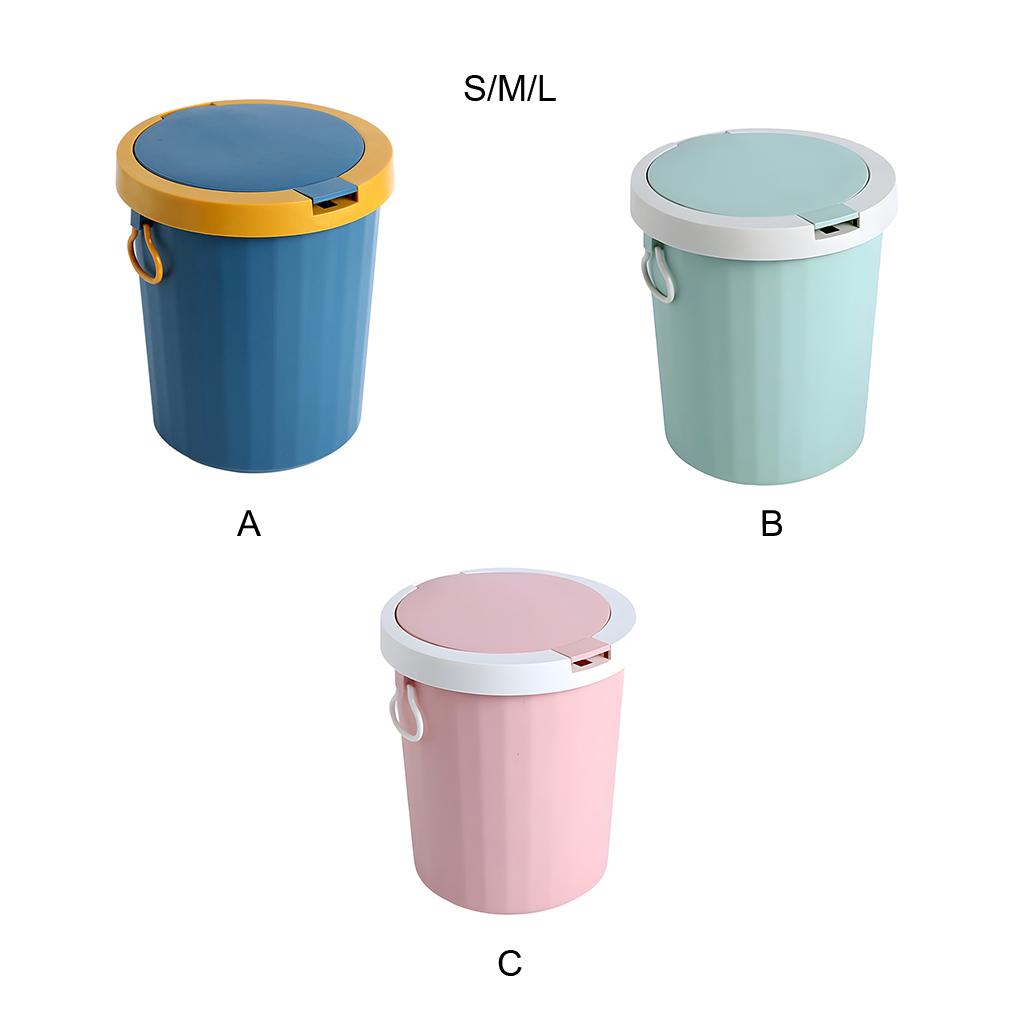 Nordic Contrasting Color Lid Trash Can - Sturdy Durable And Convenient For Household Items Cleaning Supplies Trash Cans