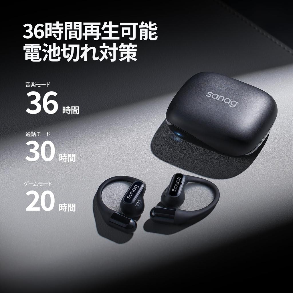 Беспроводная связь Bluetooth Sanag G6S не блокирует ваши наушники Техническое соответствие IPX4 Водонепроницаемость до 48 часов Ультралегкие наушники с открытым ухом и картой TF