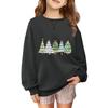 Children's Fashionable Casual Long-sleeved Loose Christmas Print Pullover Sweatshirt