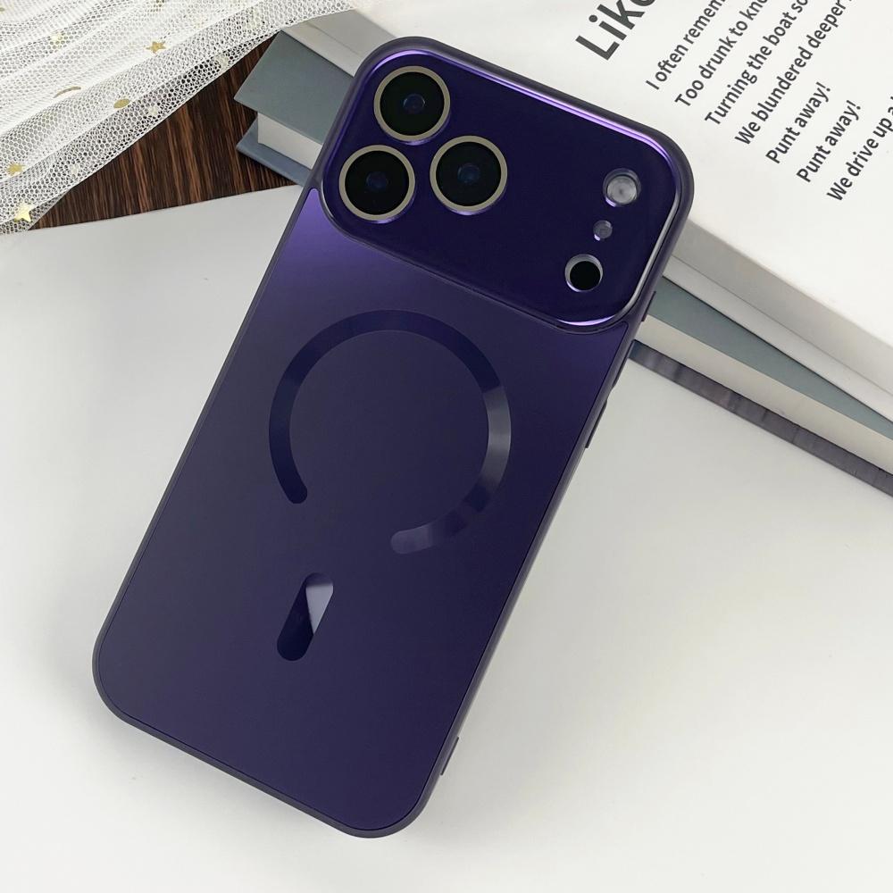 Роскосный Прозрачный Чехол с Текучей Жидкостью и Окном для iPhone 17 Air 16 15 14 13 12 11 Pro Max для Magsafe Кристально Прозрачная Магнитная Крышка