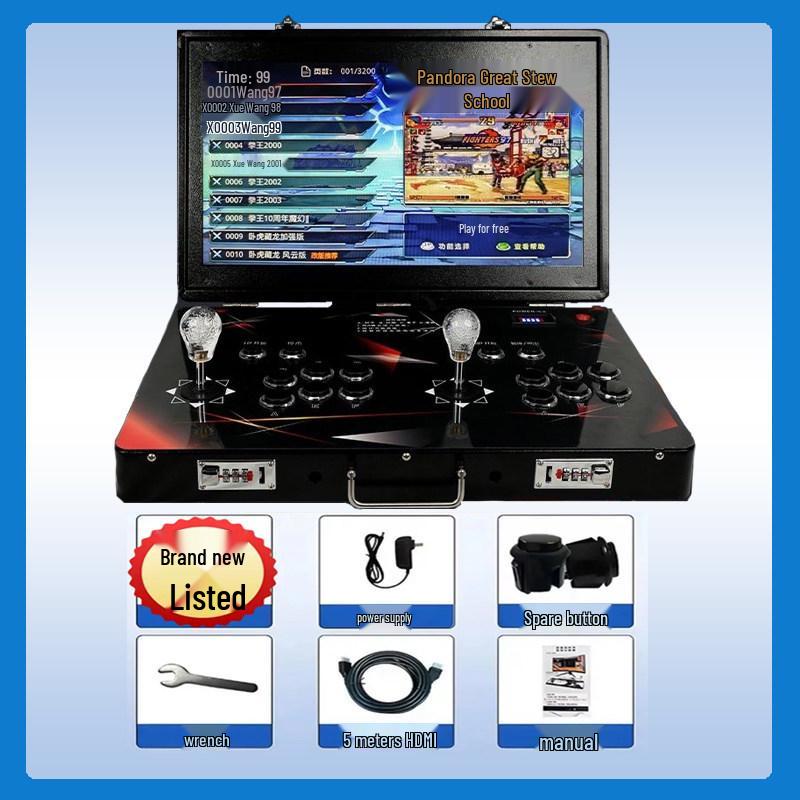 2025 21-Inch Dual Joystick Foldable Arcade Console with King of Fighters Game