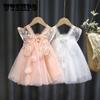 Baby Girl Summer Dress Children's Clothing Mesh Angel Princess Dress Fairy Girl Suspenders Birthday Dress Wings Fluffy Dress